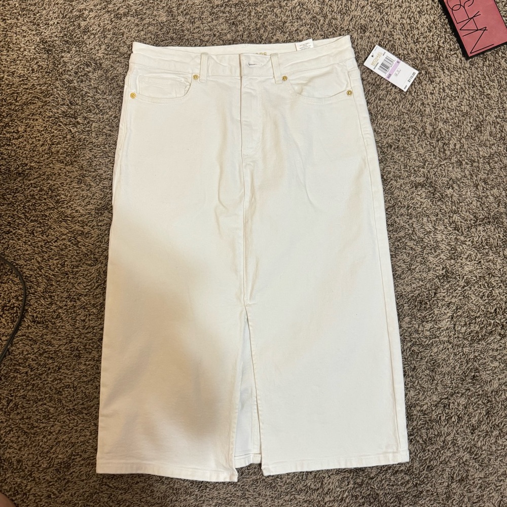 MICHAEL KORS DENIM MIDI SKIRT